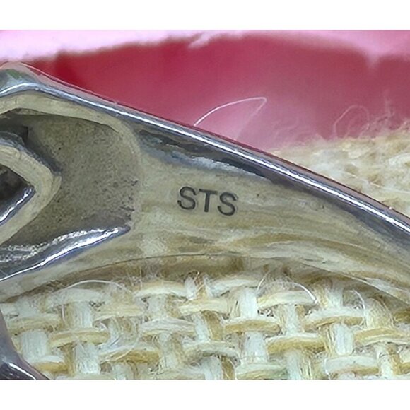 STS Chuck Clemency Sterling Silver & Pink Cocktail Statement Ring Size 11.5 - Picture 9 of 11